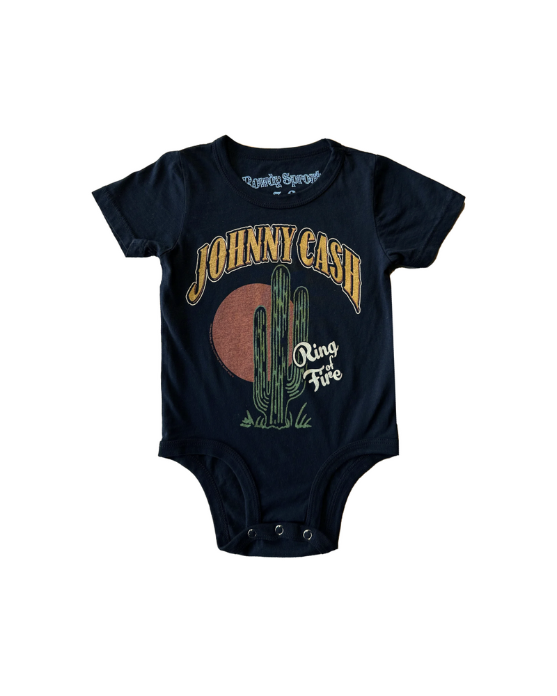 Johnny Cash Onesie Jet Black