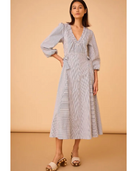 Vera Dress Embellished Croquet Stripe