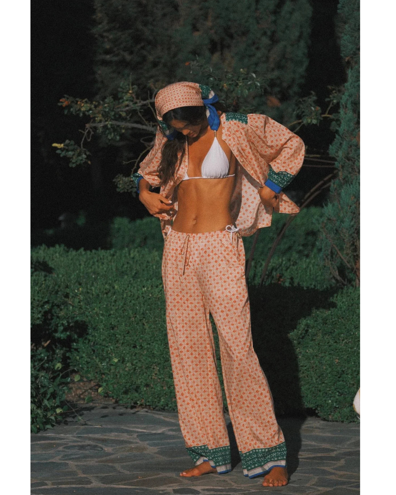 Vera Pant Santorini Border