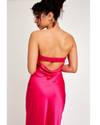 Vivian Strapless Slip Dress Fuchsia