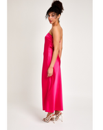 Vivian Strapless Slip Dress Fuchsia