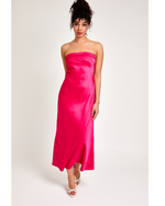 Vivian Strapless Slip Dress Fuchsia