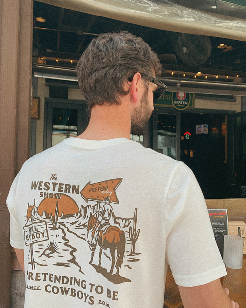 Western Show Tee Vintage White