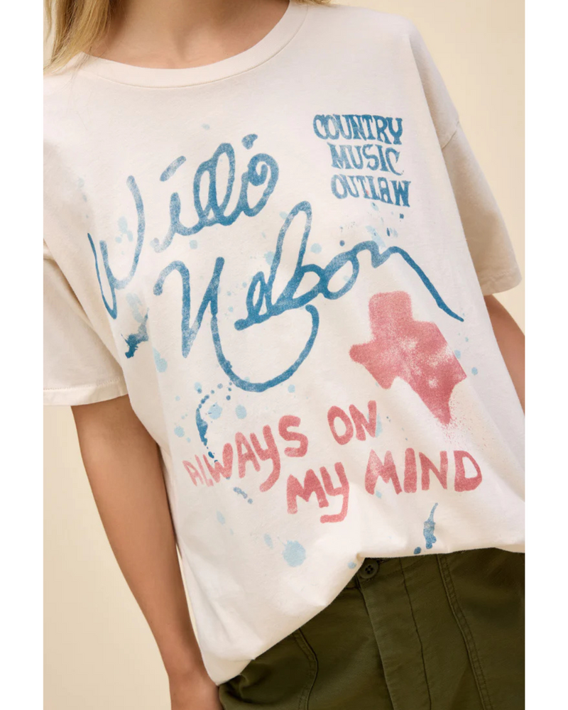 Willie Nelson Always On My Mind Tee Dirty White