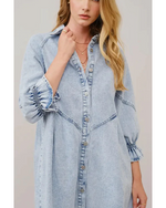 Winona Quarter Sleeve Denim Shirt Dress