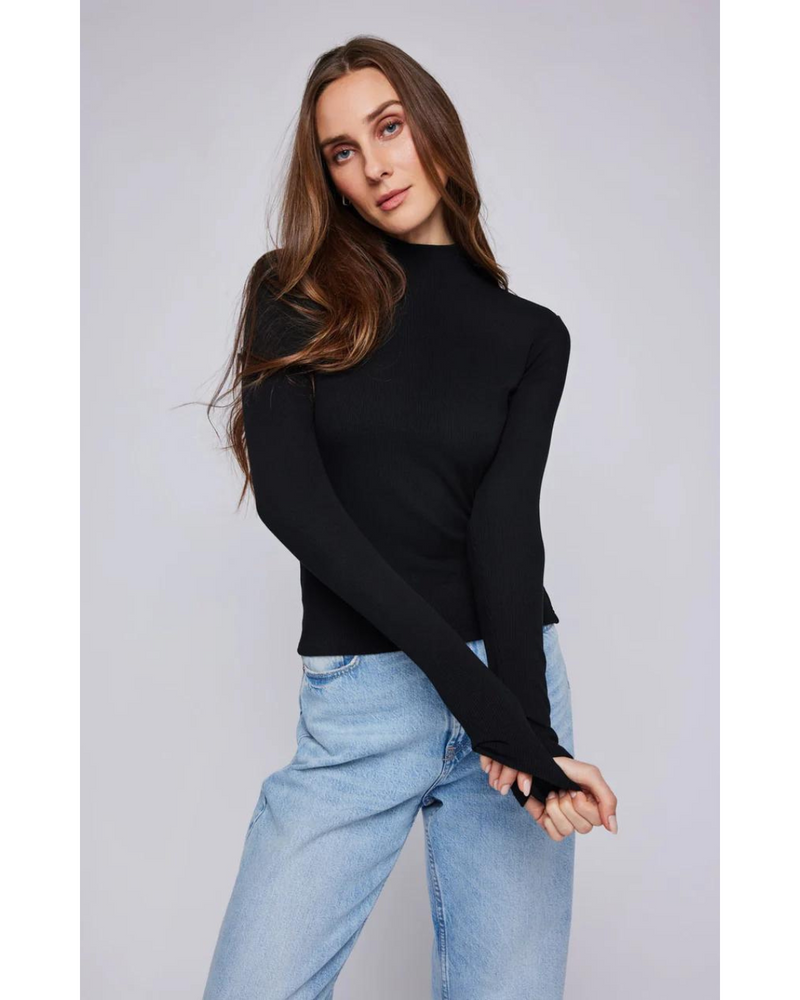 Wren Mock Neck Black