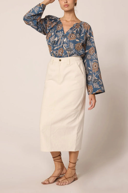Allison Blouse Magnolia Floral Print