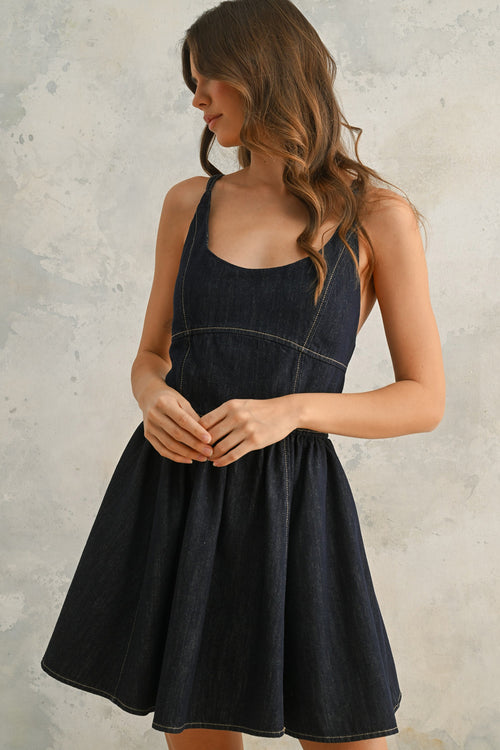 Dakota Mini Dress Dark Denim