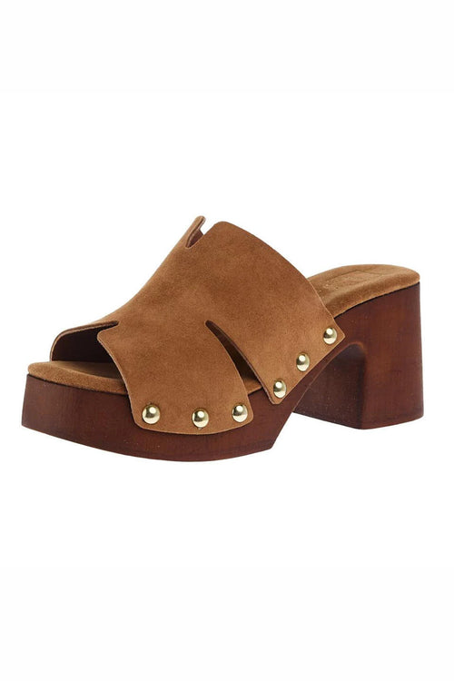 Florence Clog Platform Sandal Brown