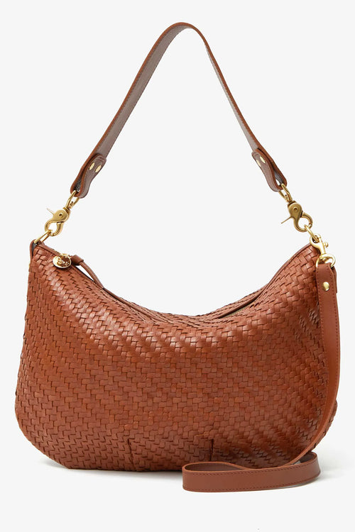 Moyen Messenger Hazelnut Woven Zig Zag