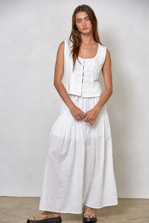 Julian Maxi Skirt Off White