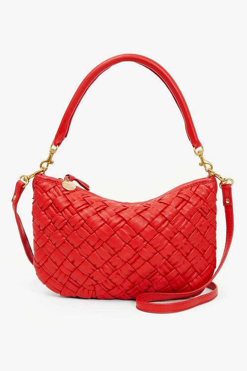 Petit Moyen Rosa Puffy Woven Nappa