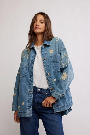 Madison City Embroidered Jacket Skyway Blues