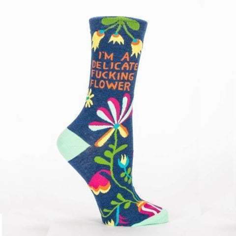 Delicate Flower Crew Socks