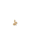 14K BG Pave Snake Flat Back Stud