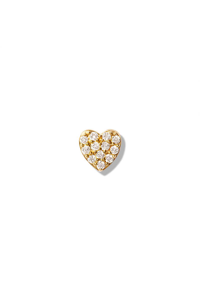 14K BG Tiny Heart Stud