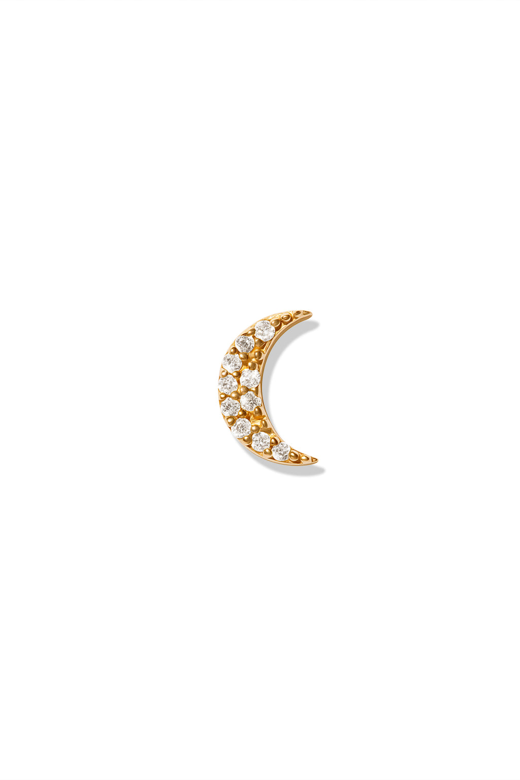 14k BG Moon stud