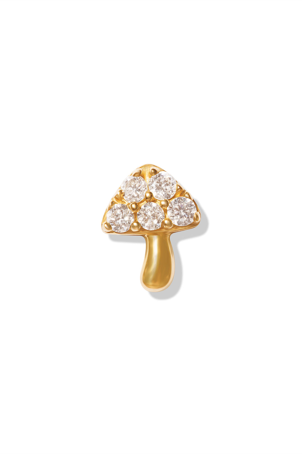 14K BG Mushroom Stud