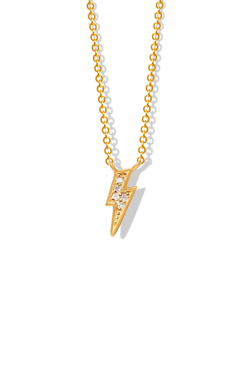 14K BG Lightning Necklace