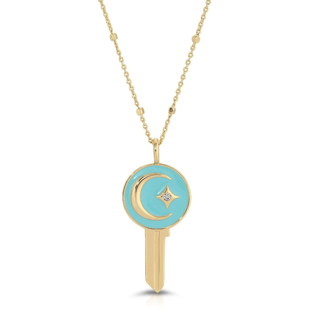 Moongazer Key Necklace Turq